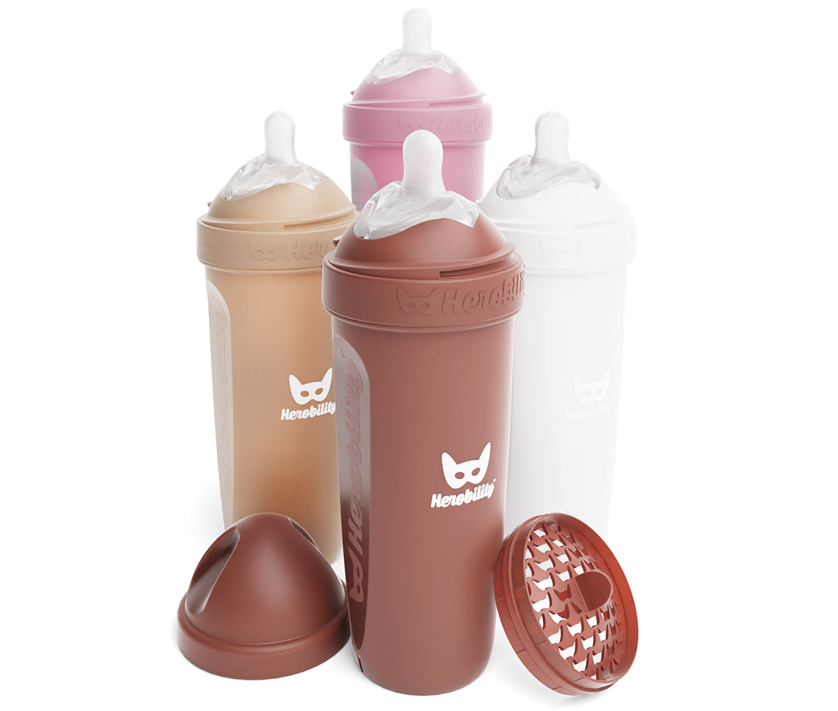 4-pack Nappflaskor 340 ml - Woodchuck, Sand, Rosa och Vit